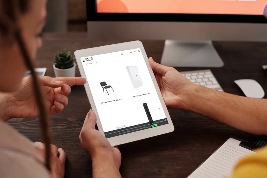 Un site commercial prêt pour le e-commerce — Core Mobilier