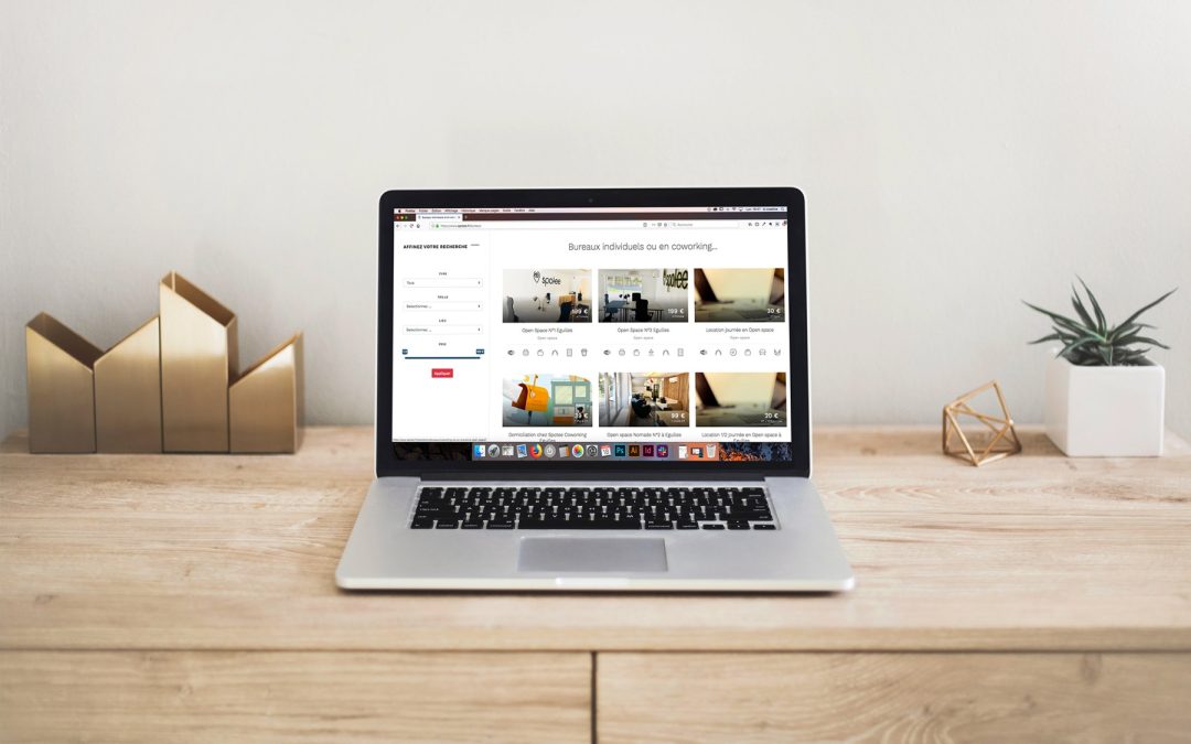 Centrale de réservation, branding et application web, Spotee coworking