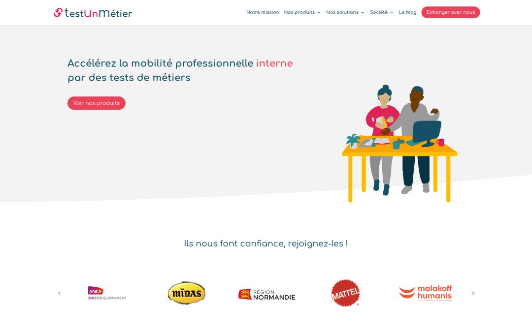 TestUnMetier, création de site vitrine et application web sur mesure